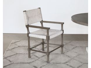 Palma Arm Chair in Rustic Gray Finish